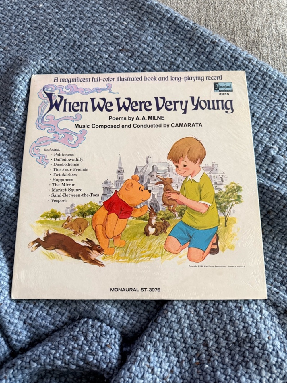 When We Were Very Young, full-color book and vinyl LP record Disneyland 1968